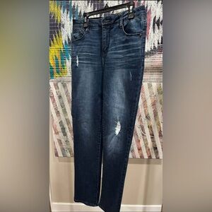 Wit & Wisdom Distressed AB Solution Straight Leg Jeans